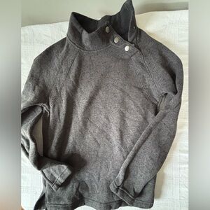 Eddie Bauer Gray A-symmetrical ButtonSweatshirt